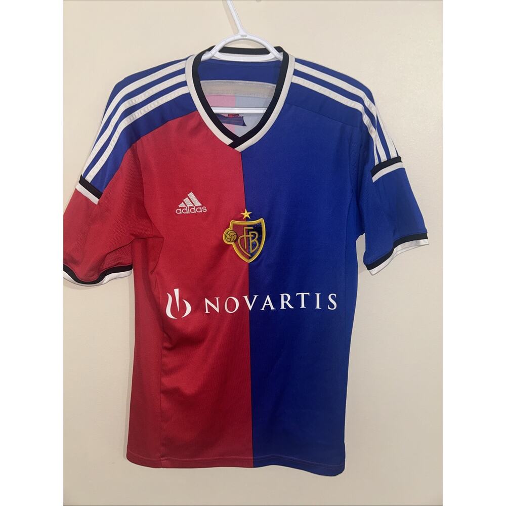 FC Basel 1893 Home Jersey 2014/15 Adidas Novartis Youth Large / Men’s Small
